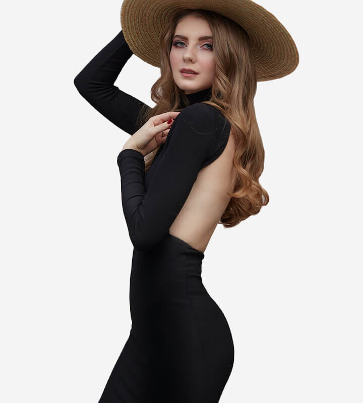 Eterna long dress black